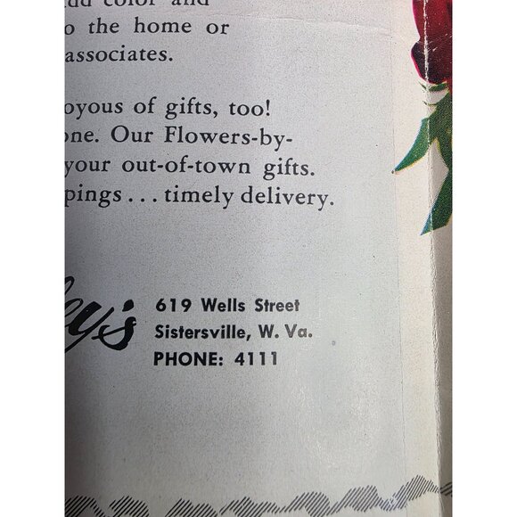 Vtg Christmas Dudleys Flowers Advertising Brochure & School Briefs Request Card - Picture 5 of 10